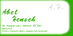 abel hensch business card